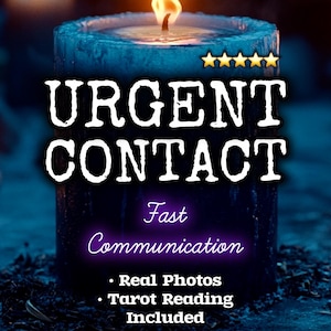 Contacto urgente / Comunicación rápida y energía de SMS / Petición personalizada / Prueba fotográfica / Incluye mini lectura de tarot / Descarga digital