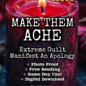 HAZLOS DOLER: Hechizo de culpa extrema + Lectura gratuita / Manifestar una disculpa / Ritual de arrepentimiento y remordimiento / Elenco el mismo día / Descarga digital