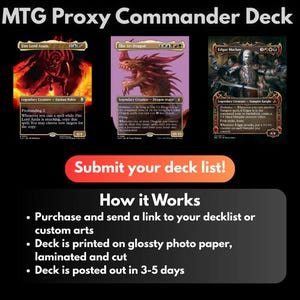 MTG Commander Proxy Deck | Custom Deck From Your Decklist