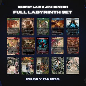 MTG Secret Lair:  Jim Henson's Labyrinth | Full set | 18 Cards |  Proxy
