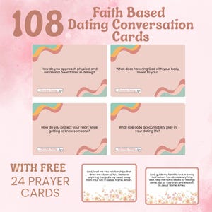 108 Faith Based Dating Conversation Cards, Christian Relationship Builder (Printable Deck)
