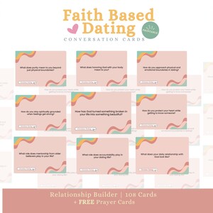 108 Faith Based Dating Conversation Cards, Christian Relationship Builder (Printable Deck)
