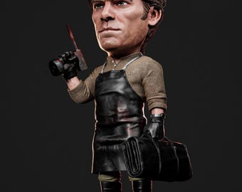 Dark Forensic Expert STL File | 3D Printable Collectible Figure | Chibi Horror Character | Pre-Supported Miniature | Resin Print STL