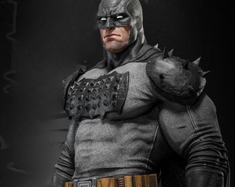 Dark Knight Vigilante 1:6 Scale STL Statue – Armored Urban Protector (Non-Supported Full & Bust)  3D STL Print File Mode
