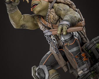 Pizza Ninja  STL File | Stylized Mutant Warrior Statue | 1/6 Scale Collector 3D Print Model | Pre-Supported Resin Figure