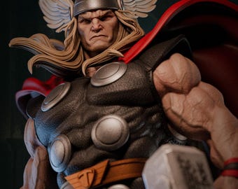 Thor Fan Art STL File – 1:6 Scale | God of Thunder Ascension STL Statue | 3D Print Model | Digital STL File Norse God Statue  3D