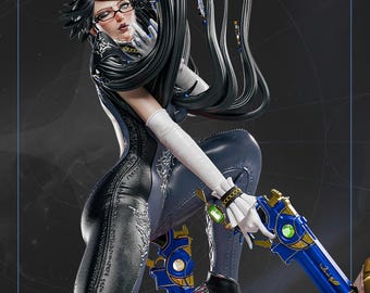 Bayonetta 3D Print STL File – Umbra Witch 1/6 Scale Statue & Bust with Pre-Supported Files | Video Game Collectible