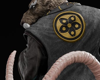 Arts Rat Master - Wise Rat Sensei STL File 1:6 Scale – Mutant Sewer Master Statue – High Detail Resin 3D Print Model