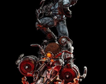 Comic Villain Figure - Lobo  | Rough Space Mercenary – STL File for 3D Printing