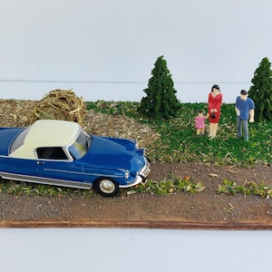 En söndag på landet. Citroën DS Le Dandy. Skala 1:43. Diorama 20x10 cm