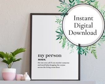 DIGITAL DOWNLOAD | My Person | Grey's Anatomy Inspired