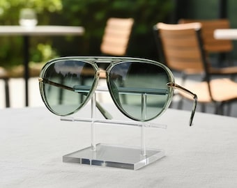 Green Aviator Sunglasses Polarized UV400, Luxury Driving Sunglasses, Retro Punk Fashion Summer Eyewear Gift