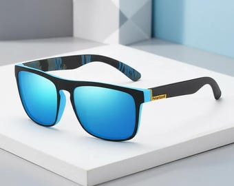Polarized Mirrored Sunglasses, UV400 Protection Sunglasses, Retro Sport Shades, Beach Driving Summer Glasses