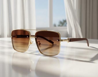 Vintage Oversized Square Sunglasses, Retro Unisex Fashion Shades, Trendy Summer Outdoor Sunglasses