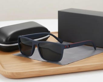 Polarized Sunglasses for Men, UV400 Rectangle Sunglasses, Sport Driving Shades, Outdoor Travel Eyewear