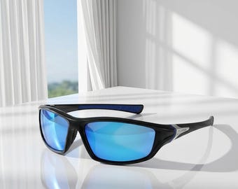 UV400 Polarized Sports Sunglasses, Unisex Outdoor Shades, Wraparound Cycling Running Fishing Sunglasses