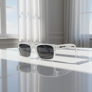 UV400 Polarized Square Sunglasses , Retro Vintage Unisex Sunglasses, Trendy Streetwear Beach Driving Eyewear SAND-BLACK