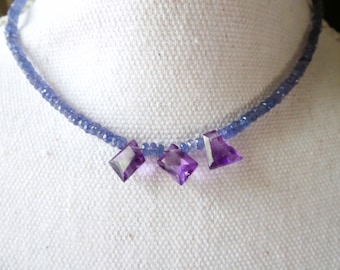 Tanzanite and Amethyst Necklace