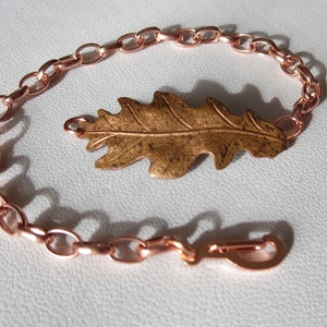 Copper Oak Leaf bracelet