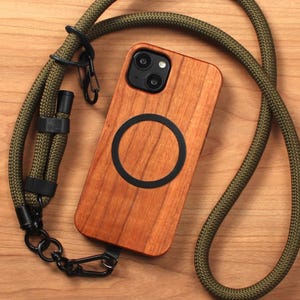 iPhone-skal i trä, MagSafe, JAPAN-kvalitet, 17 16 15 14 13 SE3, naturlig trädesign, 17e 17Pro 16Pro 13Mini, magnetiskt axelband, fri frakt