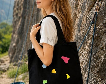 Bolso de lona con diseño de presas de escalada / Bolso de hombro único para búlder / Regalo perfecto para escaladores y aficionados al búlder / Bolso informal para uso diario
