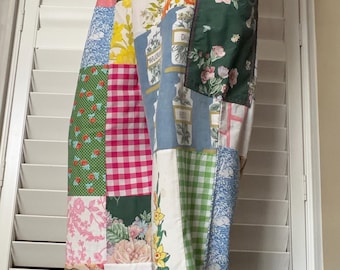 Upcycled Vintage Fabric Patchwork Pants | Handmade Slow Fashion Shirt | One-Of-A-Kind Clothing | Made in Australia