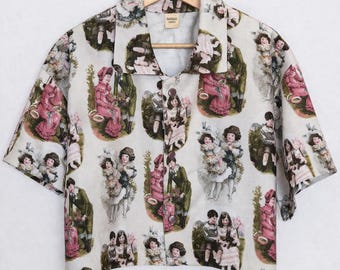 Upcycled Vintage Fabric Shirt | Handmade Slow Fashion Shirt | One-Of-A-Kind Clothing | Made in Australia