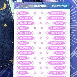 Creative Process Functional Planner Sticker Sheet pink