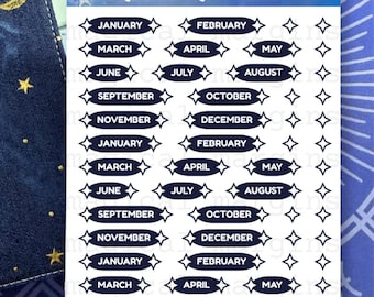 Months Functional Planner Sticker Sheet