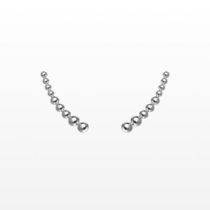 Atom Curve Earrings sterling silver | White Rhodium or 18K Gold Vermeil image 3