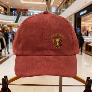 Punch Faces Every Difficult Monkey Embroidered Corduroy Dad Hat