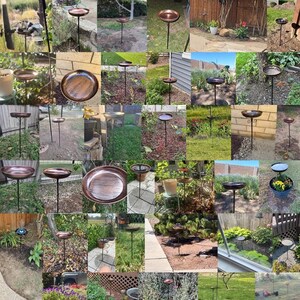 30" Metal Birdbath with Stand, Bird Feeder, Metal Backyard Birdbath, Vintage Garden Feeder, 10" Dia Bowl with Stake Birdbaths Garden Yard bild 11