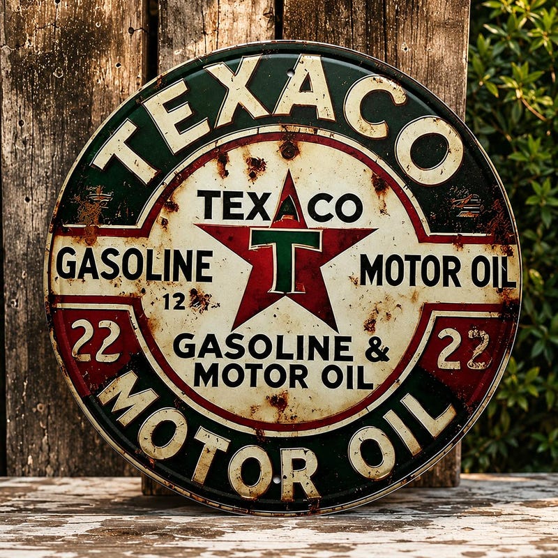Vintage Texaco Sign - Etsy