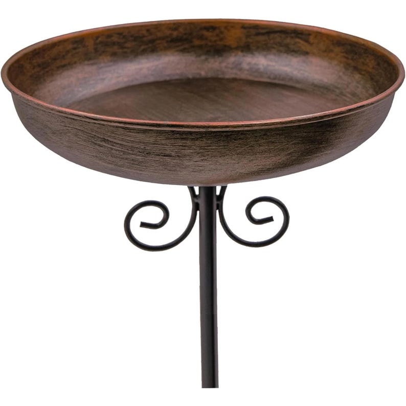 30" Metal Birdbath with Stand, Bird Feeder, Metal Backyard Birdbath, Vintage Garden Feeder, 10" Dia Bowl with Stake Birdbaths Garden Yard bild 4