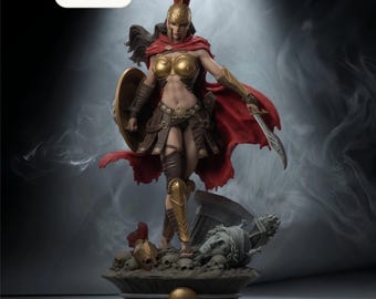 STL-bestand Spartan Girl Fury – Fantasy Warrior-beeldje – Direct downloaden
