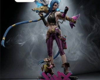 STL-bestand Jinx Chaos – Game Fan Art-figuur – direct downloaden