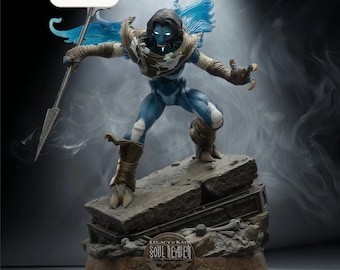 Spectral Raziel Wraith STL-bestand – Haunted Hero Statue – direct downloaden