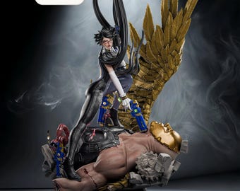 Bayonetta Wicked STL-bestand stijlvol heksenstandbeeld direct downloaden