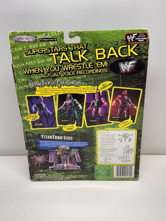WWF Wrestlemania Back Talkin Crushers - the Rock Figure Jakks