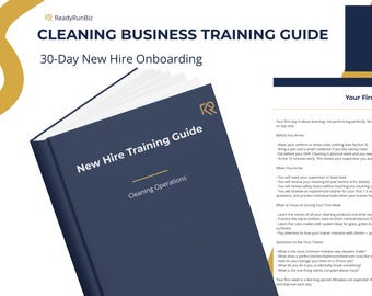 Cleaning New Hire Training Guide | 30-Day Onboarding Template