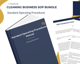 Cleaning Business SOP Bundle | Editable Cleaning Procedures
