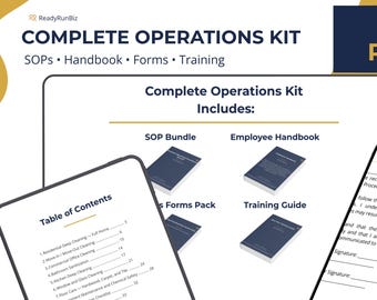Cleaning Business Bundle | 70+ Pages, Editable Forms, Contracts & Operations Templates
