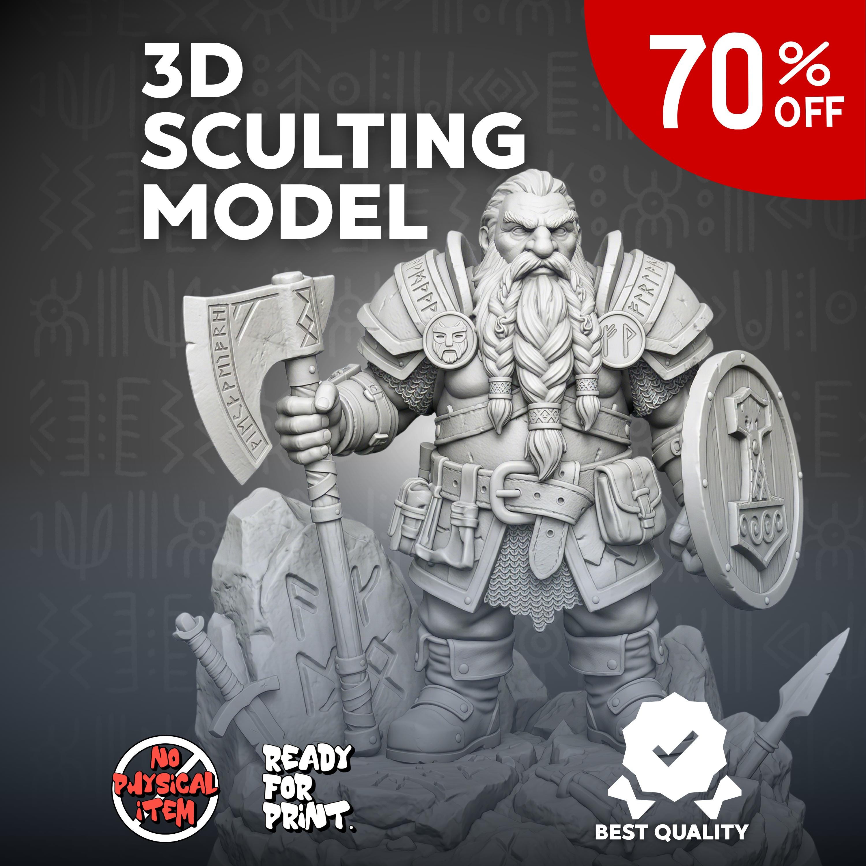 Custom 3D Printable Model | Character Sculpt | DND Miniature | Action ...