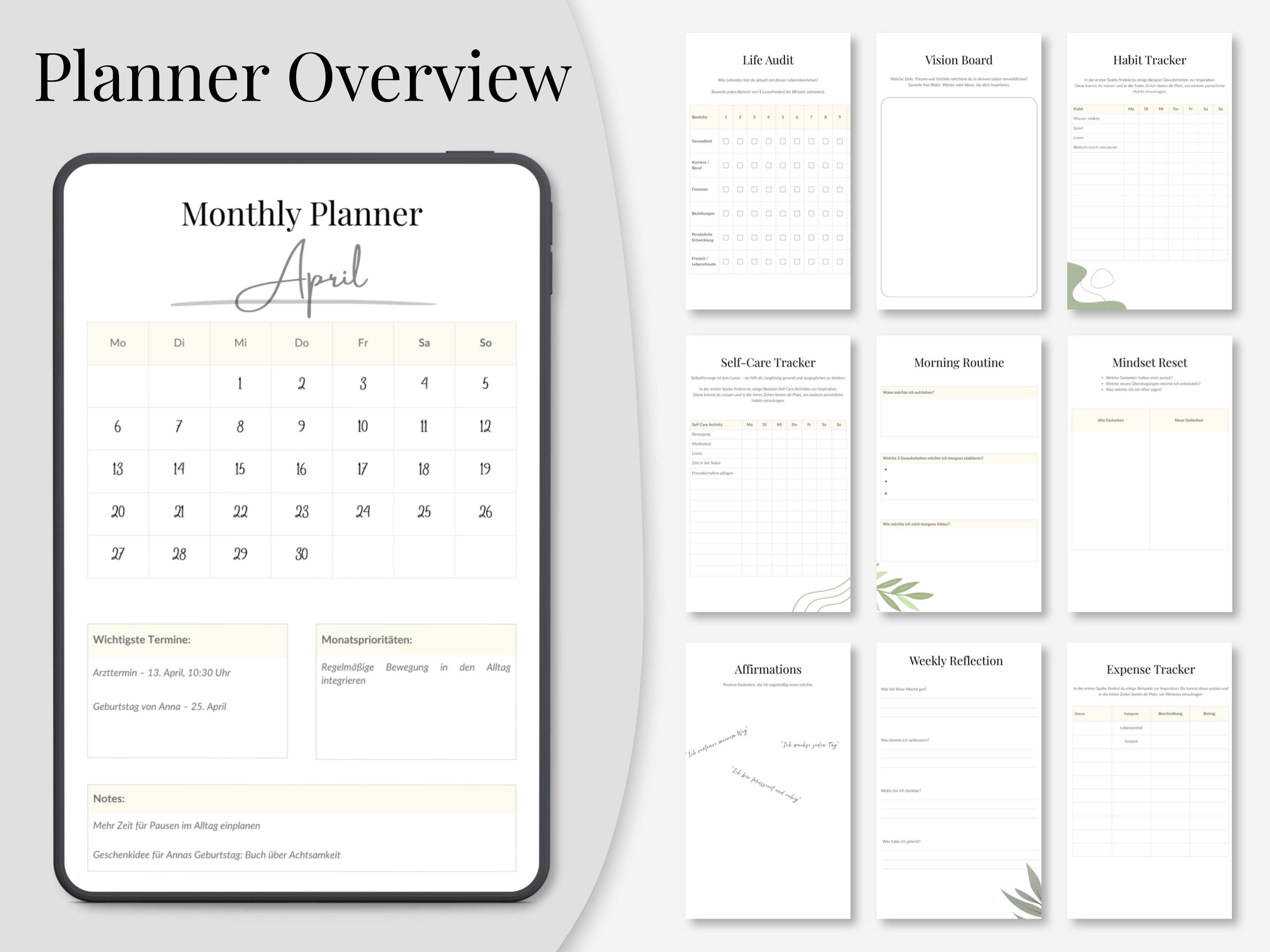 90 Day Reset Planner Printable | Habit Tracker, Goal Setting & Self ...