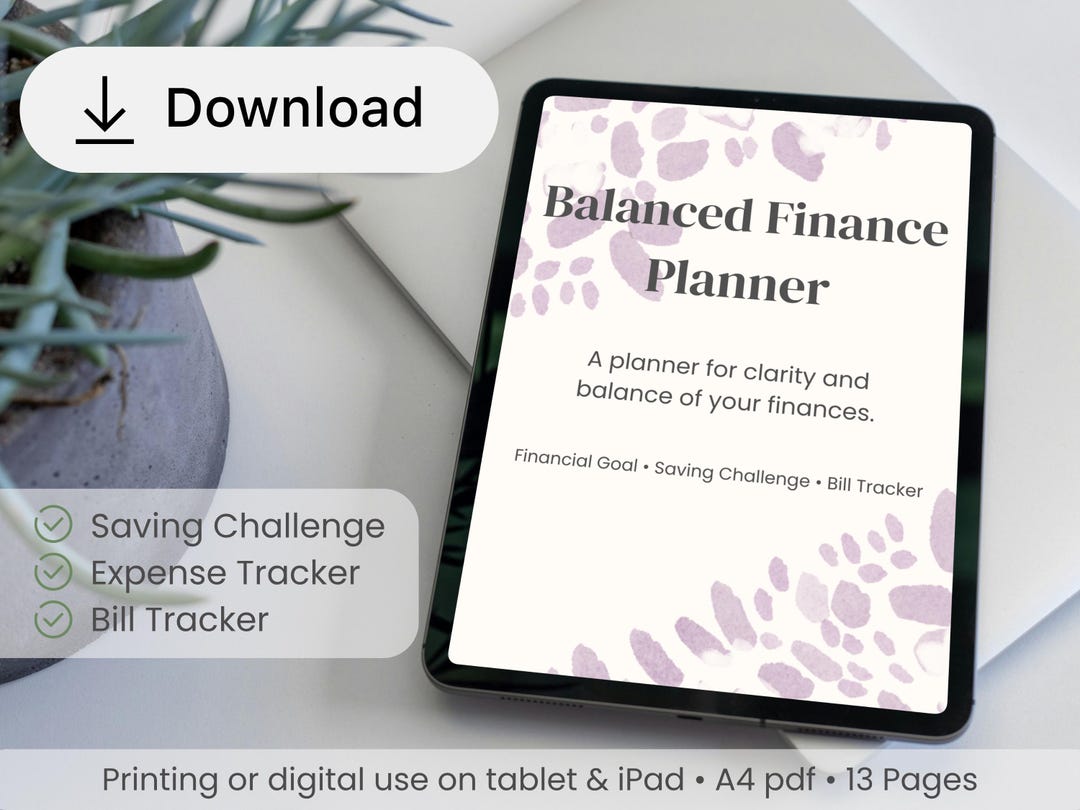 Balanced Finance Planner | Budget Planner 2026 | Bill & Expense Tracker ...
