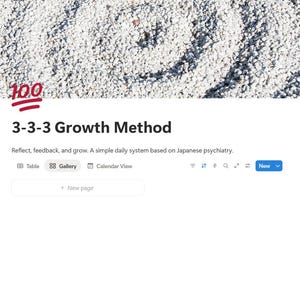 3-3-3 Wachstumsmethode Notion Template, Zen Mindset Journal, Life Planner