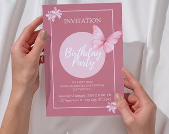 Editable Birthday Invitation Template