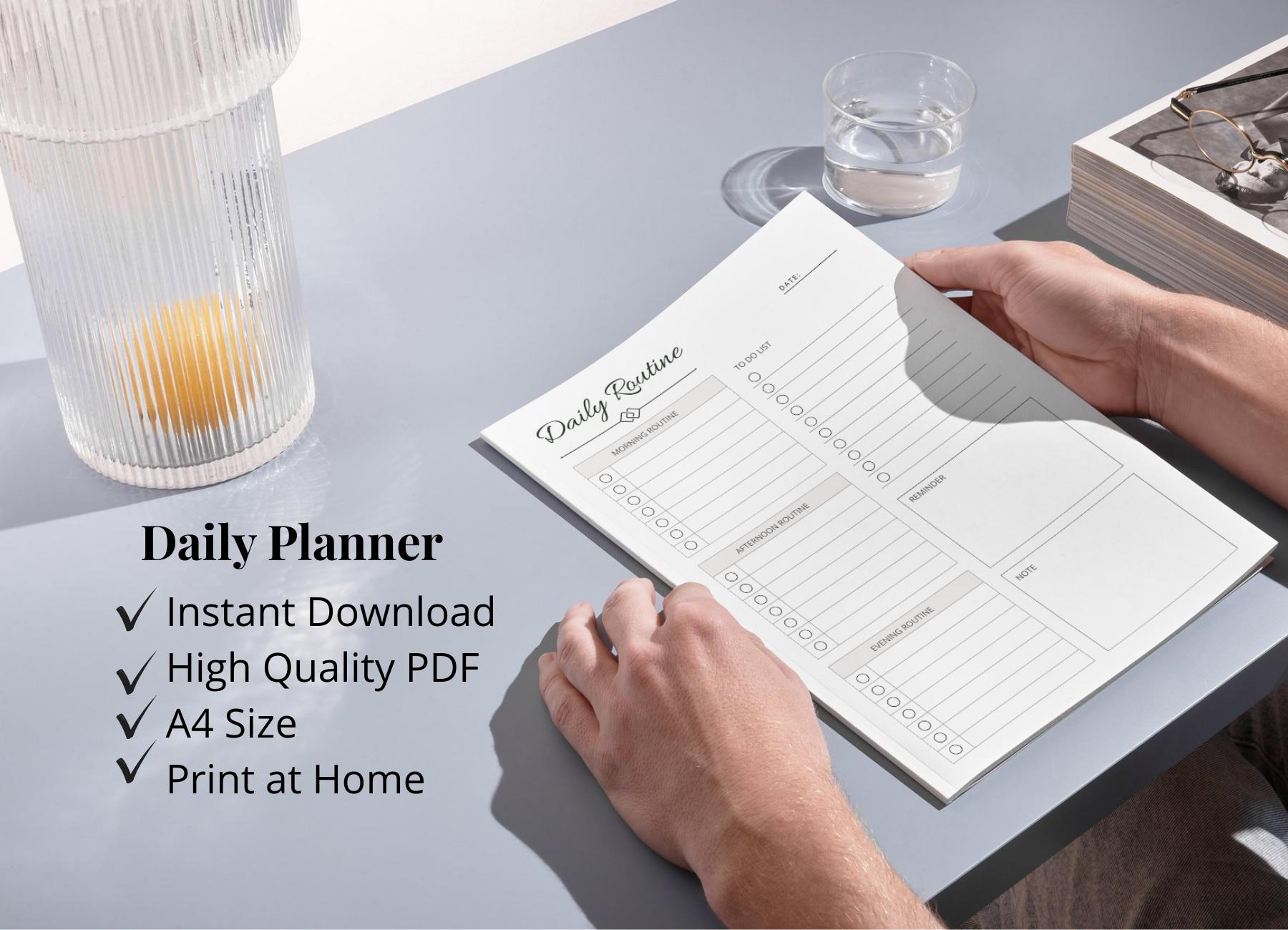 7 Day Routine Journal.pdf Printable Daily Routine / Instant Download PDF - Etsy
