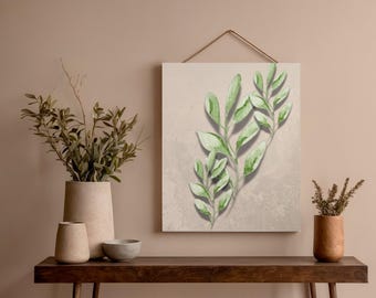 Wall Decor 16x20 in / Printable Botanical Art / Relaxing Home Decor
