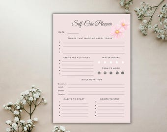Instant Download Self Care Planner / Printable PDF